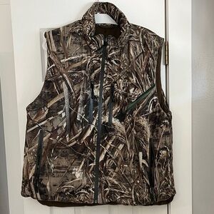 Realtree Brown and Green Camouflage Fleece Vest Size XL